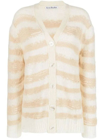 Women s Distressed Striped Cardigan A60398 DGD - ACNE STUDIOS - BALAAN 1