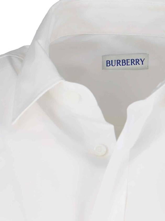 EKD Embroidered Cotton Long Sleeve Shirt White - BURBERRY - BALAAN 6