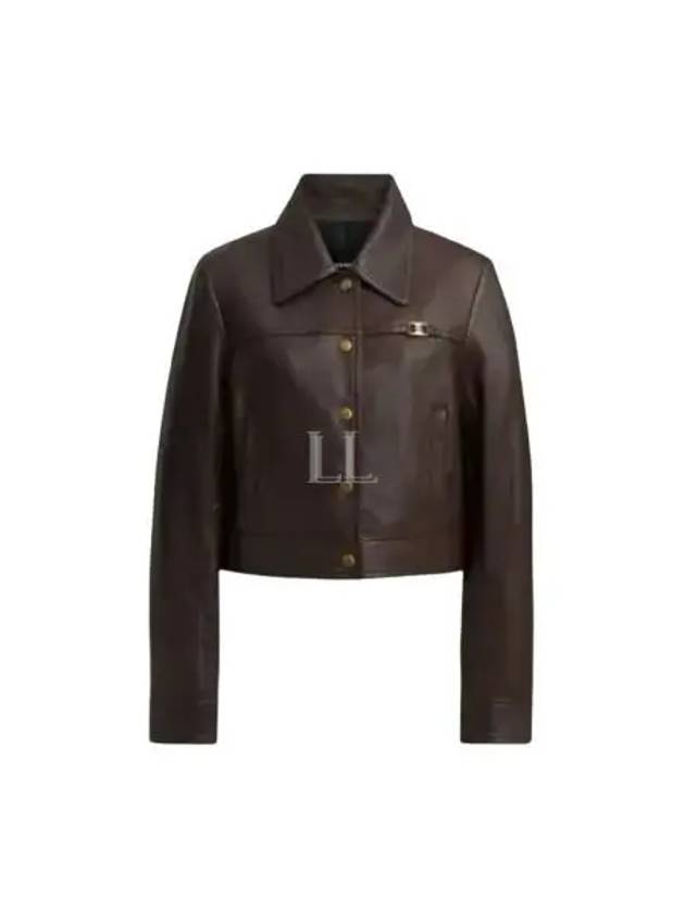 Heritage C Snap Front Shrunken Jacket Brown - COACH - BALAAN 2