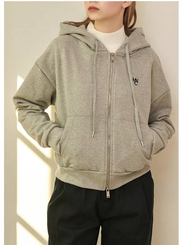 Cheer Two Way Zip Up Hoodie Melange Grey - MICANE - BALAAN 6