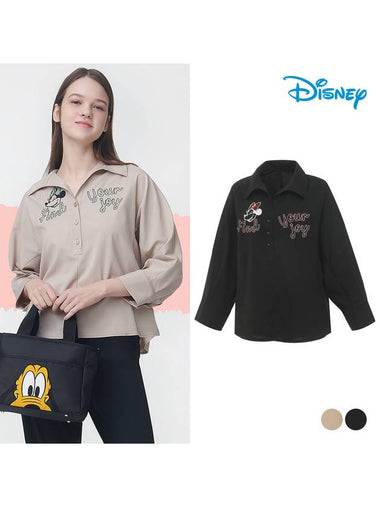 loose-fit collar long-sleeved shirt DO1LSH022 - DISNEY GOLF - BALAAN 1