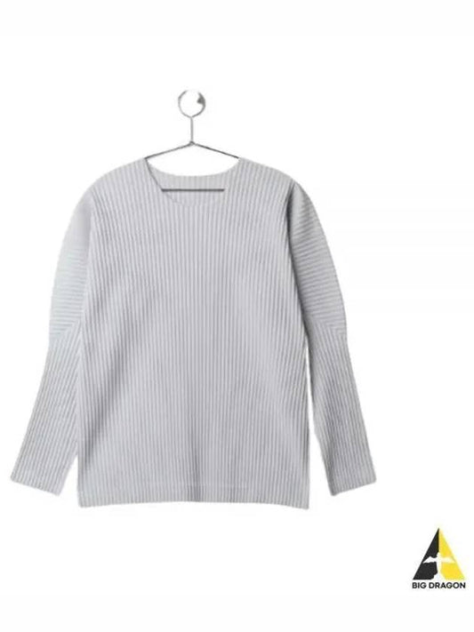 Pleated Long Sleeve T-Shirt Grey - ISSEY MIYAKE - BALAAN 2