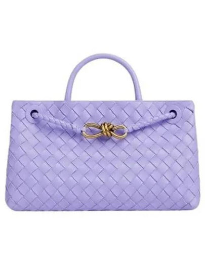 EW Andiamo Intrecciato Leather Tote Bag Purple - BOTTEGA VENETA - BALAAN 2