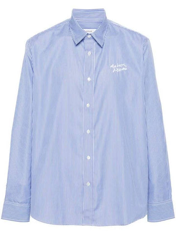 logo embroidered cotton shirt MM00408WC2045 - MAISON KITSUNE - BALAAN 1