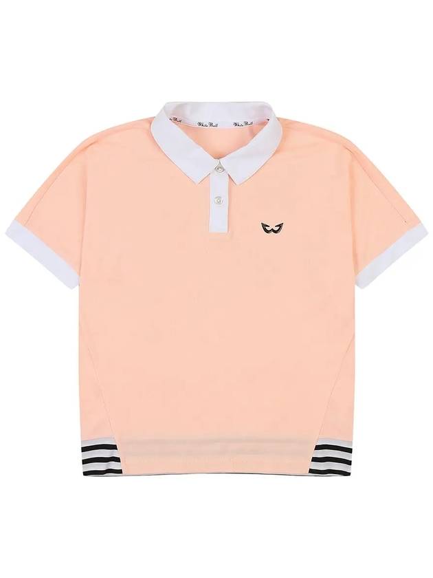 Loose fit poly golf t-shirt CORAL - WHITEBALL - BALAAN 7