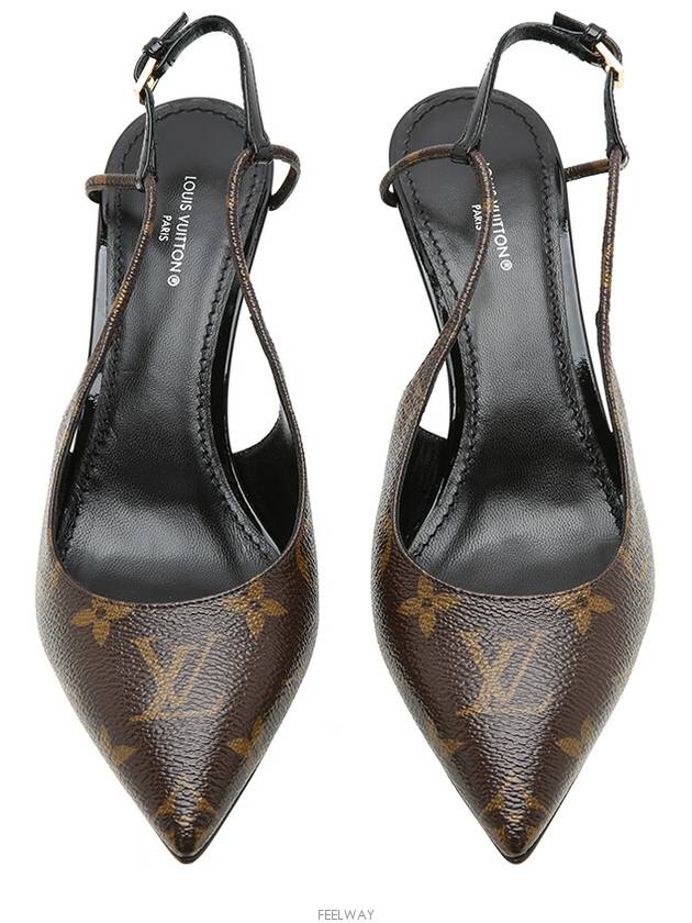 1A5NTL Monogram Sherry Slingback Pumps Heel Shoes Sandals - LOUIS VUITTON - BALAAN 9