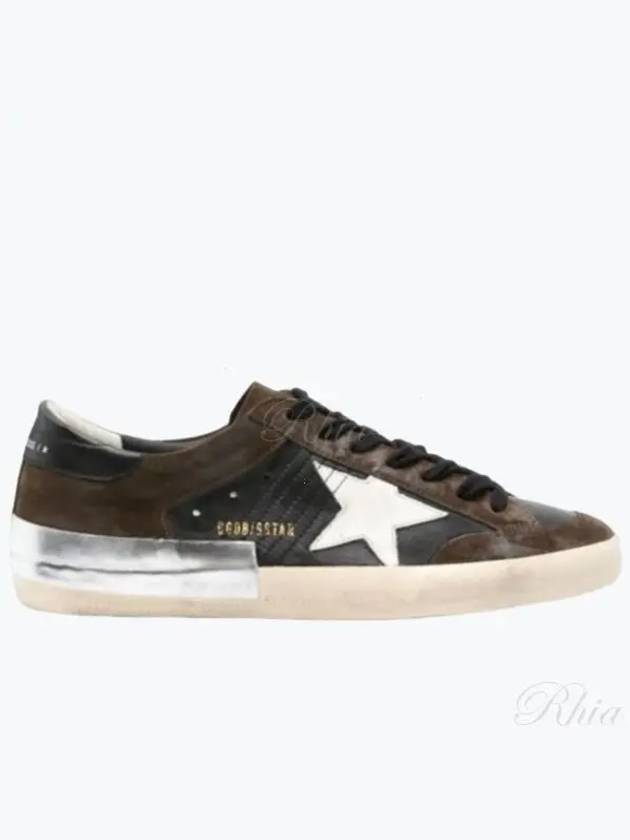 Superstar Suede Low Top Sneakers Black Brown - GOLDEN GOOSE - BALAAN 2