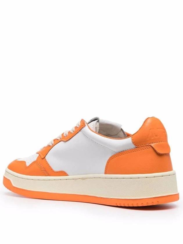 Men's Medalist Low Leather Sneakers Orange - AUTRY - BALAAN 5