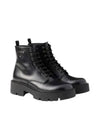 Logo embellished leather combat boots 2TG242FG000B4L - PRADA - BALAAN 2