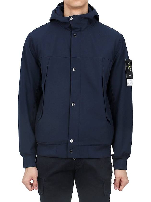 Light Soft Shell R E Dye Technology In Recycled Polyester Hooded Jacket Black - STONE ISLAND - BALAAN 3