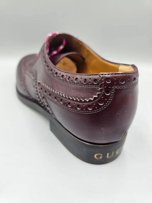 Lace up leather Oxford red - GUCCI - BALAAN 9