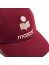 Tyron Logo Cotton Ball Cap Red - ISABEL MARANT - BALAAN 5