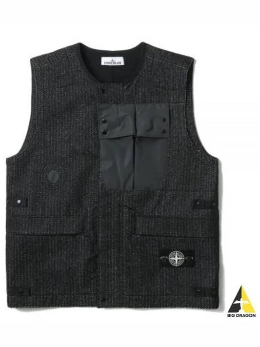 Needle Punched Reflective Vest Black - STONE ISLAND - BALAAN 2