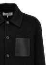 Anagram Embossed Workwear Wool Cashmere Blend Jacket Black - LOEWE - BALAAN 4