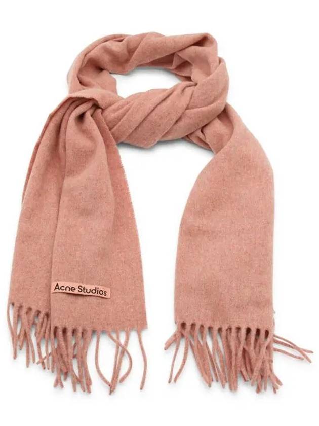 Wool Fringe Scarf Rose Melange - ACNE STUDIOS - BALAAN 3