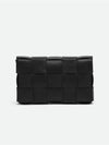 Intrecciato Cassette Cross Bag Black - BOTTEGA VENETA - BALAAN 3