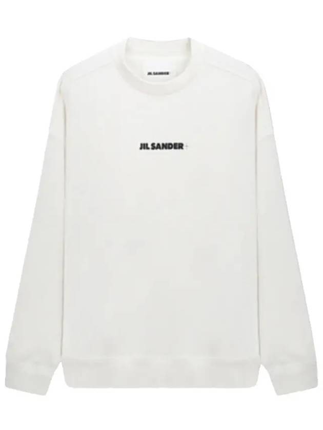 Logo Printing Oversized Cotton Sweatshirt White - JIL SANDER - BALAAN 2