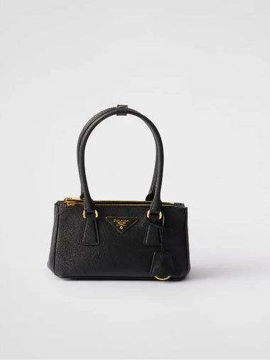 Galleria Saffiano Leather Mini Tote Bag Black - PRADA - BALAAN 1