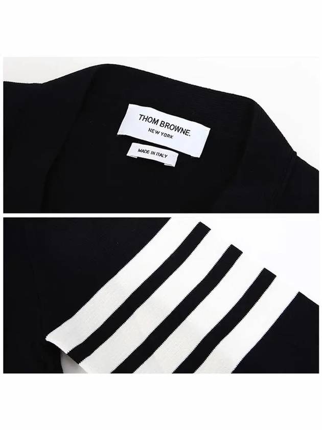 Milano Stitch 4 Bar Cardigan Navy - THOM BROWNE - BALAAN 5