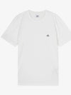 Logo Patch Short Sleeve T-Shirt White - CP COMPANY - BALAAN 3