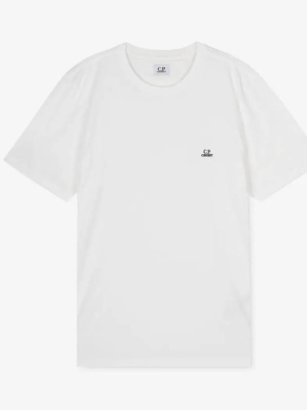 Logo Patch Short Sleeve T-Shirt White - CP COMPANY - BALAAN 3