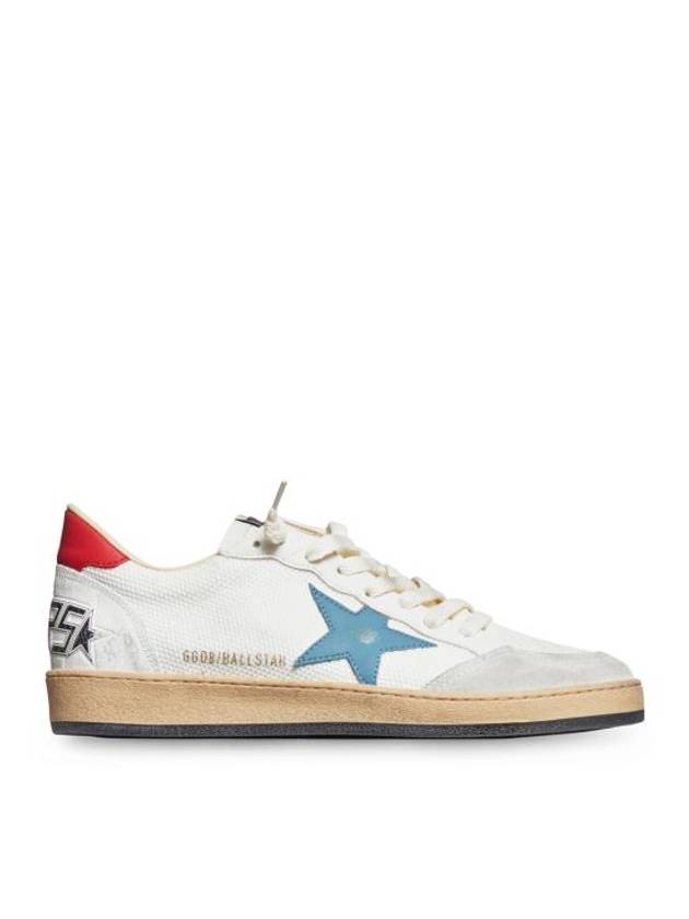 Ballstar Red Tab Mesh Low Top Sneakers White - GOLDEN GOOSE - BALAAN 1