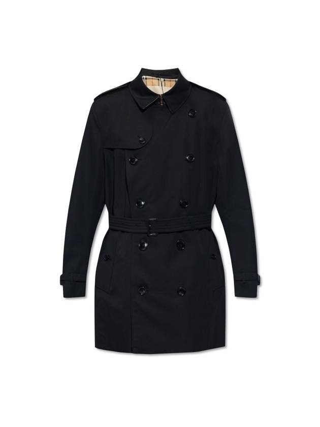 Short Kensington Heritage Trench Coat Black - BURBERRY - BALAAN 2