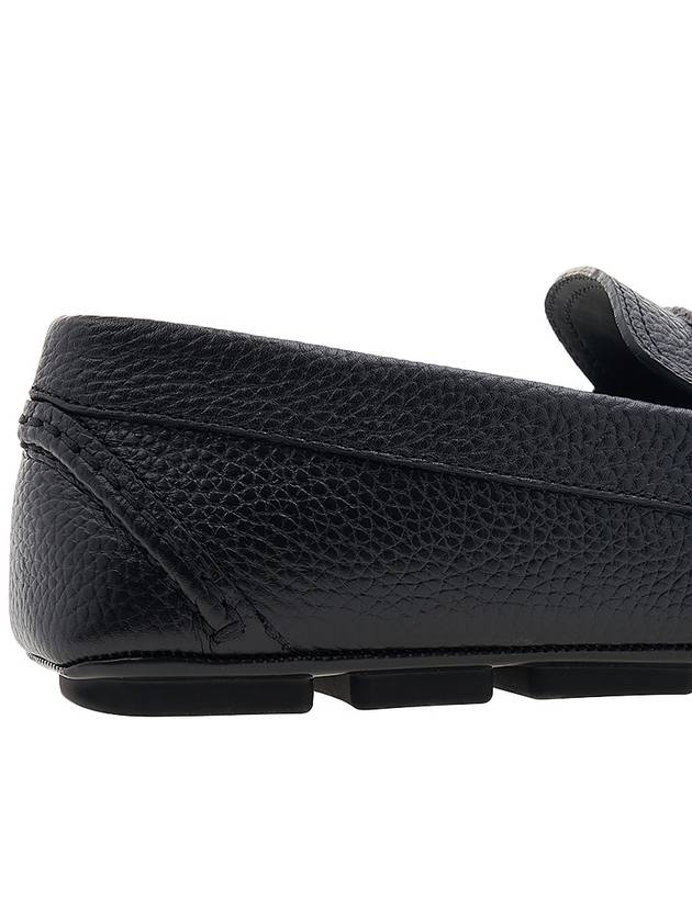 V Logo Leather Loafers Black - VALENTINO - BALAAN 11