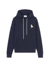 Chillax Fox Patch Classic Hoodie Navy - MAISON KITSUNE - BALAAN.