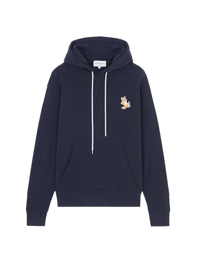 Chillax Fox Patch Classic Hoodie Navy - MAISON KITSUNE - BALAAN.