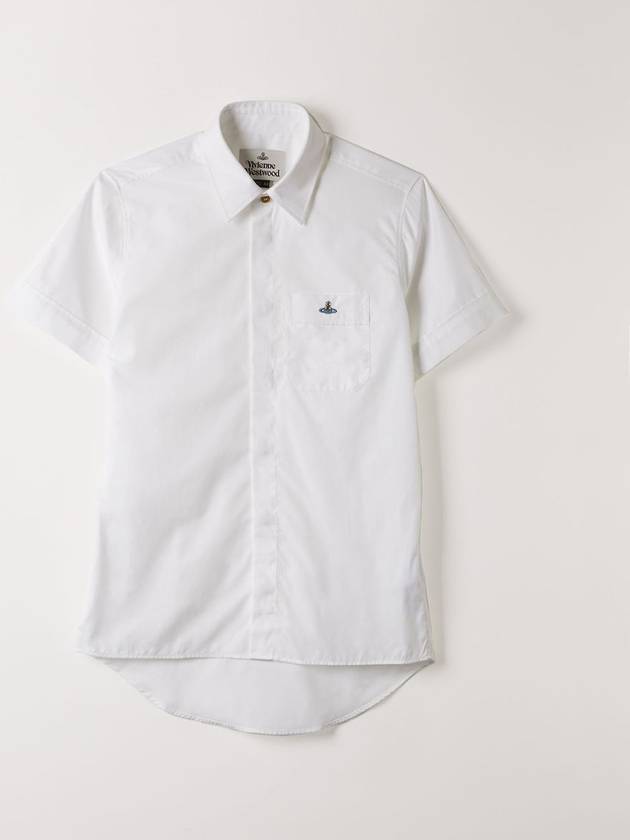 Vivienne Westwood orb logo White Short Sleeve Shirt - VIVIENNE WESTWOOD - BALAAN 7