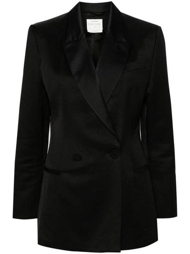 Forte_Forte Blazer In Viscose And Wool With Shiny Lapels - FORTE FORTE - BALAAN 1