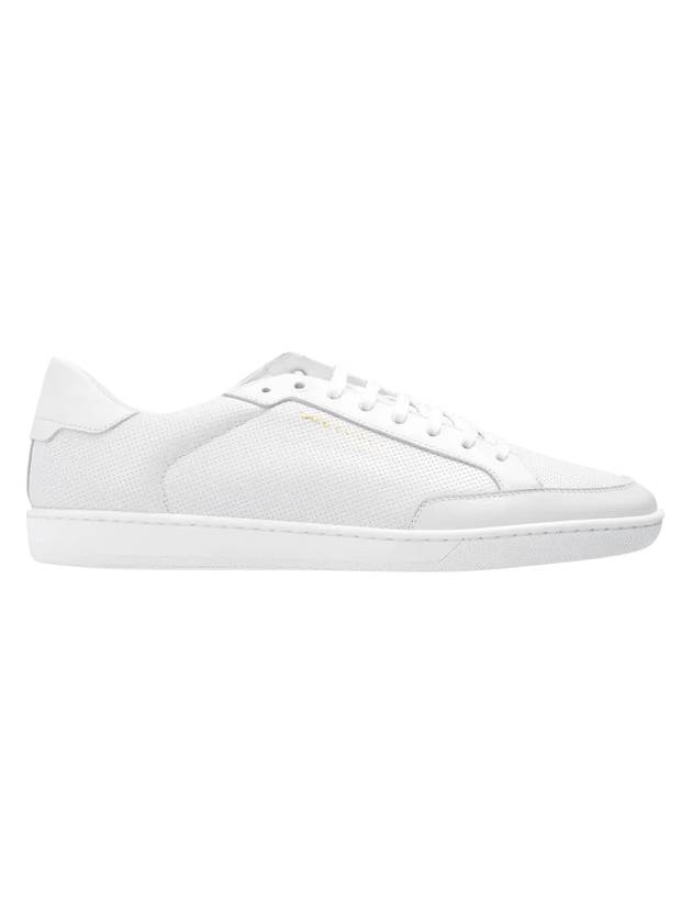 Court Classic Perforated Leather Low Top Sneakers White - SAINT LAURENT - BALAAN 1