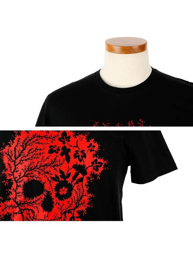 Evil Skull Motif Short Sleeve T-Shirt Black - ALEXANDER MCQUEEN - BALAAN 5