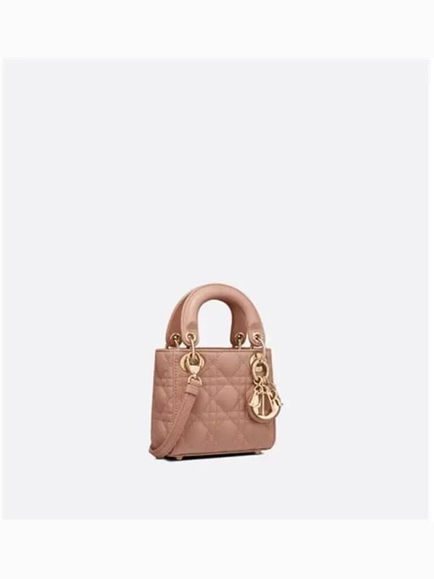 Micro Lady Cannage Lambskin Mini Bag Rose - DIOR - BALAAN 3