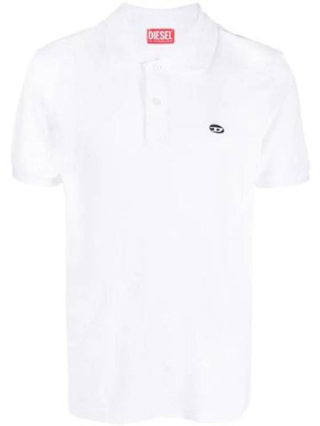 Slim Fit Organic Cotton Polo Shirt White - DIESEL - BALAAN 1