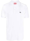 Slim Fit Organic Cotton Polo Shirt White - DIESEL - BALAAN 1