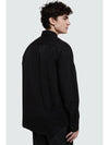 Cotton Long Sleeve Shirt Black - PRADA - BALAAN 3