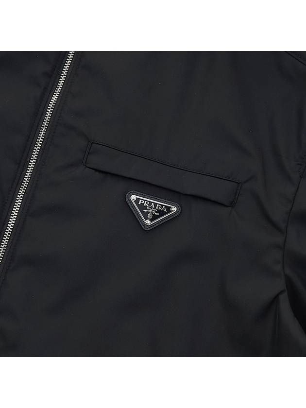 Re-Nylon Hooded Blouson Jacket Black - PRADA - BALAAN 7