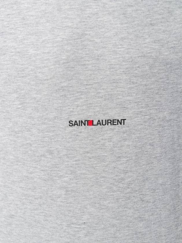 Men's Small Logo Short Sleeve T-Shirt Grey - SAINT LAURENT - BALAAN 6