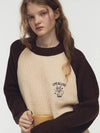 Hoppy raglan block knit brown - CPGN STUDIO - BALAAN 2