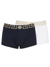 Men's Greca Border Draws 2 Pack Briefs Black White - VERSACE - BALAAN 2