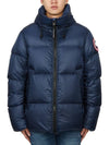 Men's Crofton Down Puffer Short Padding Atlantic Navy - CANADA GOOSE - BALAAN 2