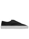 Venice Leather Low Top Sneakers Black - SAINT LAURENT - BALAAN 2