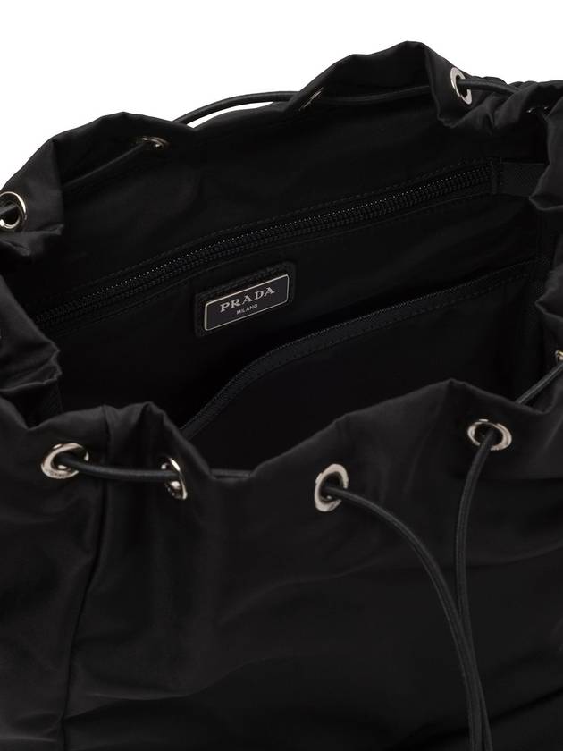 Re-Nylon Saffiano Leather Backpack Black - PRADA - BALAAN 6