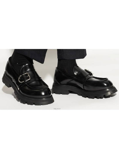 Buckle Leather Loafers Black - ALEXANDER MCQUEEN - BALAAN 2