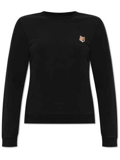 Fox Head Patch Regular Sweatshirt Black - MAISON KITSUNE - BALAAN 2