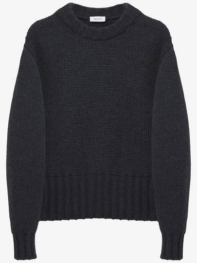 Crew Neck Wool Knit Top Grey - ALEXANDER MCQUEEN - BALAAN 2