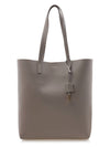 North South Shopping Tote Bag Grey - SAINT LAURENT - BALAAN 3