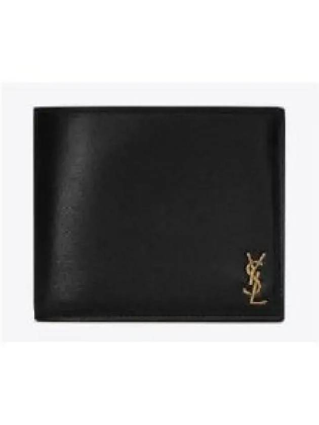 Tiny Monogram Half Wallet Black Gold - SAINT LAURENT - BALAAN 2